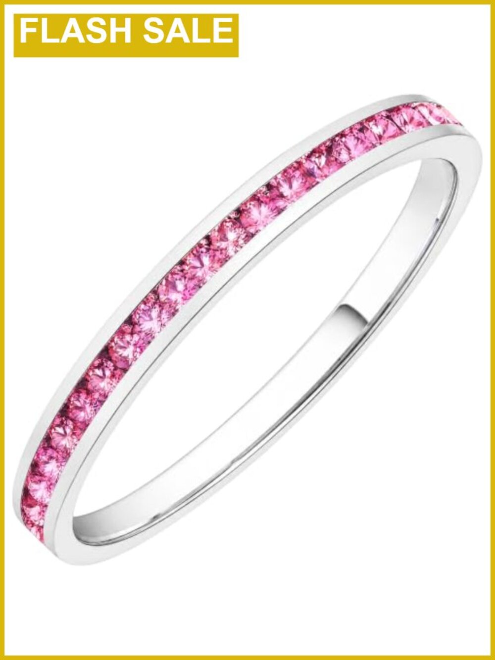Eternity Ring Birthstone Stackable Band Crystal Channel Set Size 8